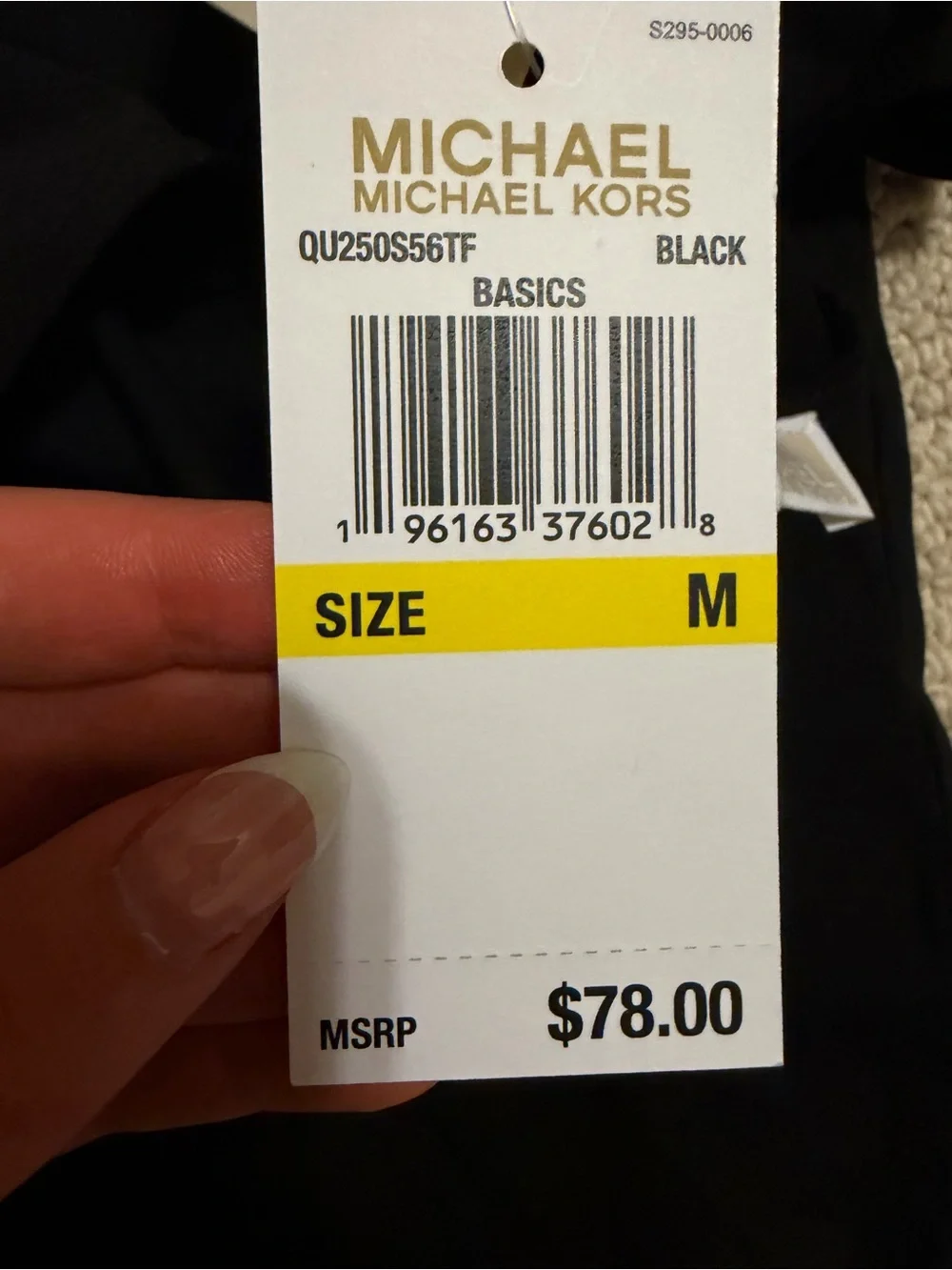 Michael Kors Black V-Neck Tie Sleeve Blouse